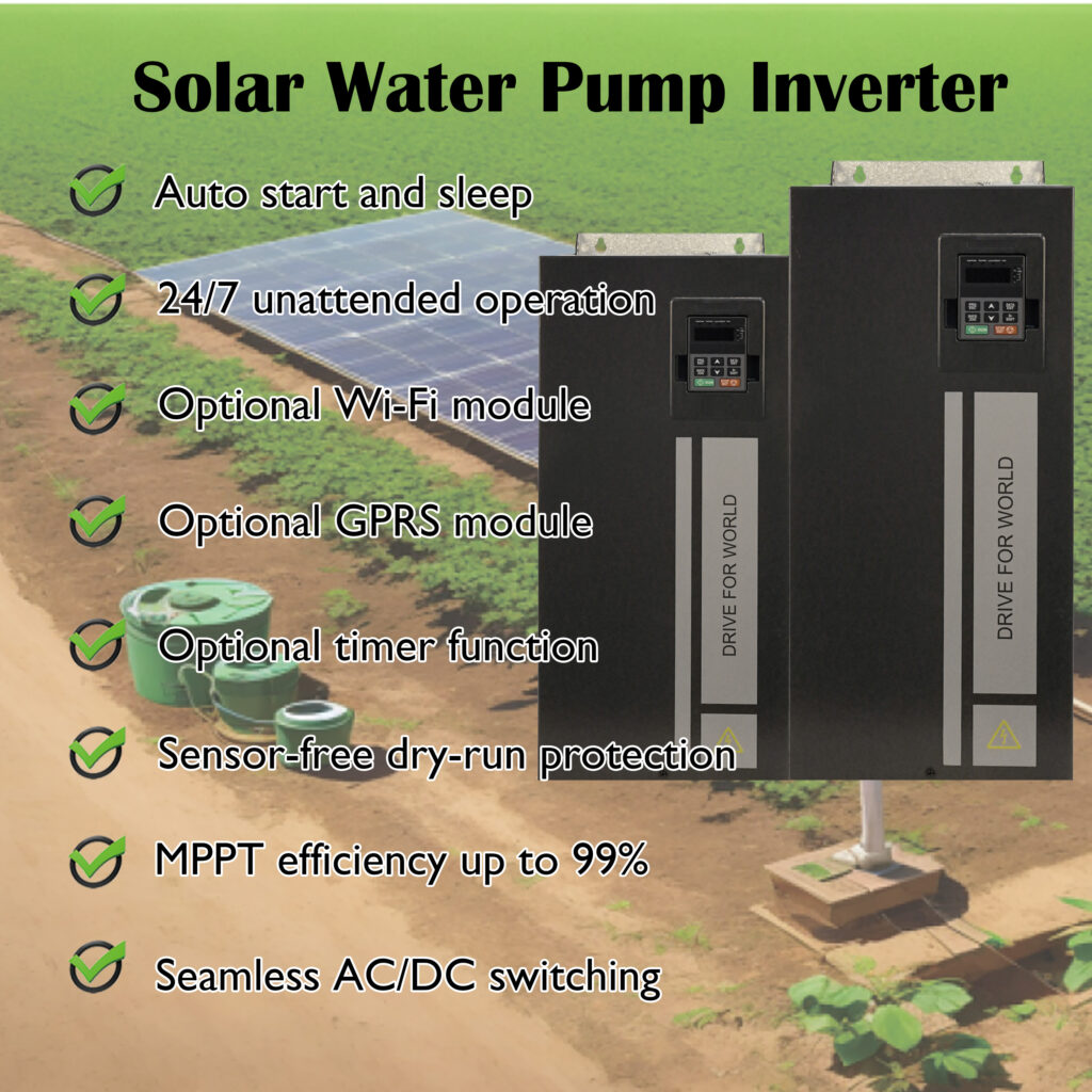 IDEEI QB100-PV Solar Pump Inverter 45–280kW MPPT 400V view 2