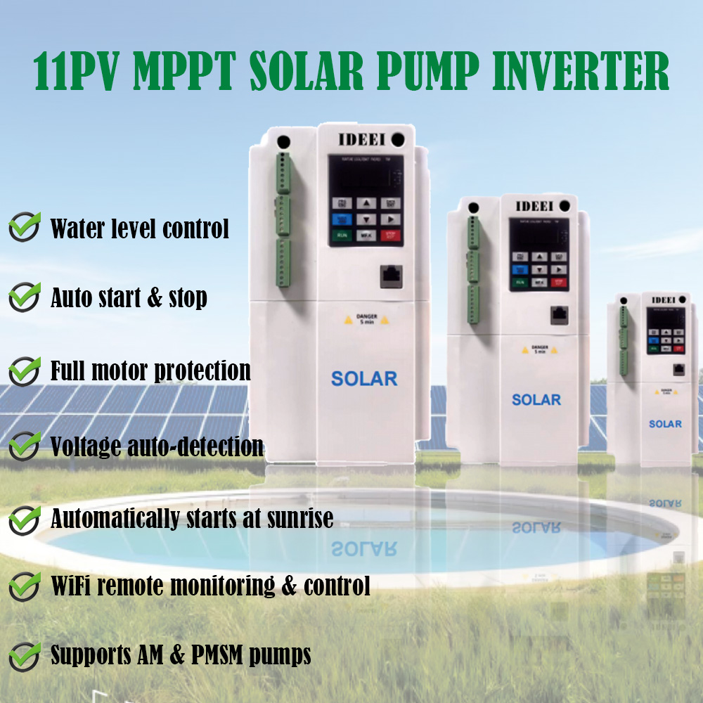 IDEEI 11PV MPPT Solar Pump Inverter 2.2–37kW AC/DC VFD view 2