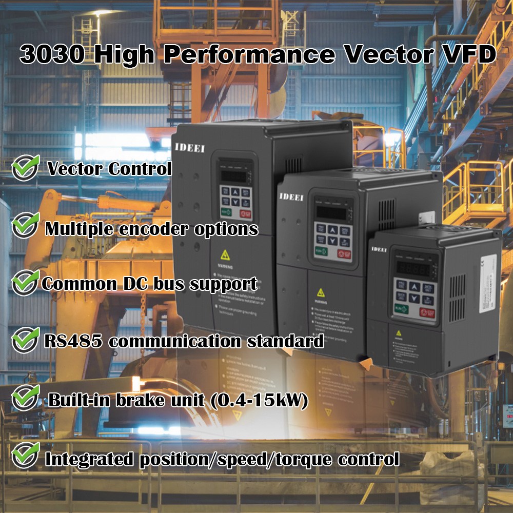 IDEEI 3030 General Purpose Inverter 0.75-160kW | 230V/400V Motor VFD view 2