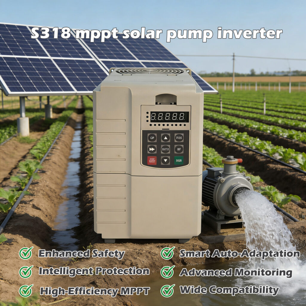 IDEEI S318 Solar Pump Inverter 0.4–500kW MPPT RS485 view 2