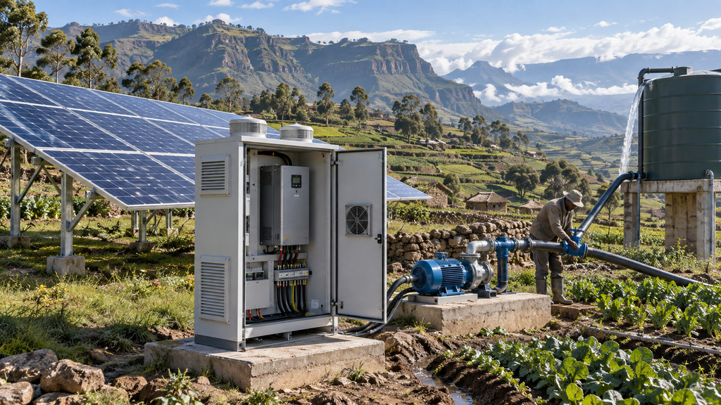 Como selecionar um inversor para bombas solares de 15kW para projetos de alta altitude na Etiópia