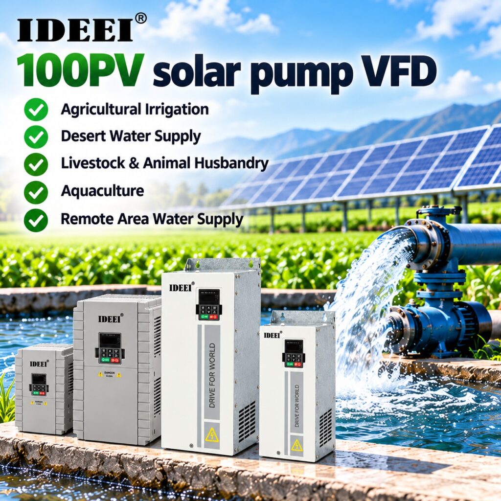 Solar pump inverter sizing - QB100-PV range for irrigation and water supply