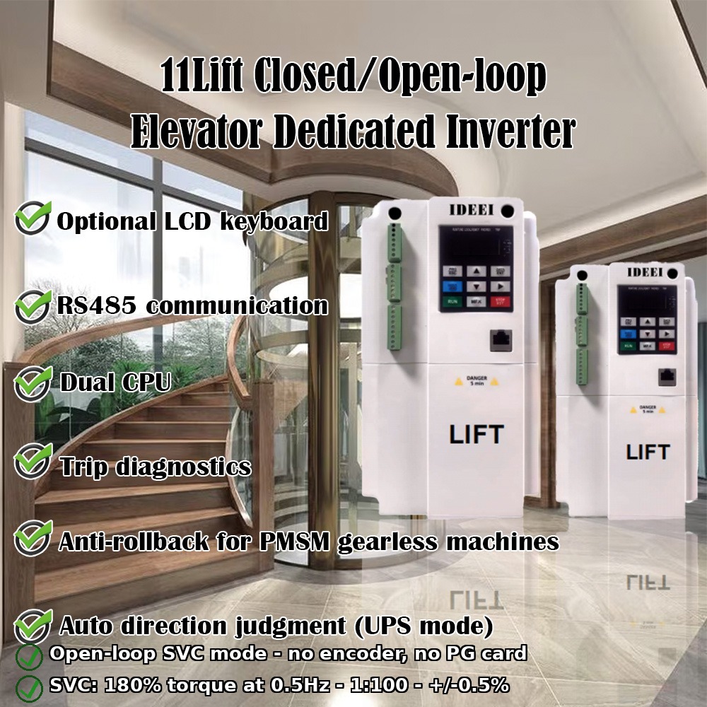 Inversor de Elevador 11LIFT 2.2-37kW – Malha Aberta e Fechada view 4