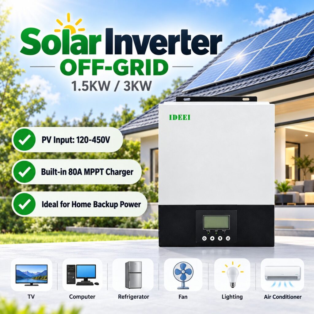 Inversor Solar Off-Grid QB15 e QB30 1.5-3kW 24V view 2