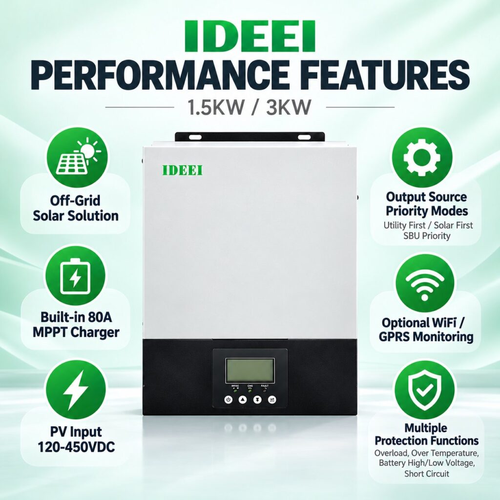 Inversor Solar Off-Grid QB15 e QB30 1.5-3kW 24V view 4