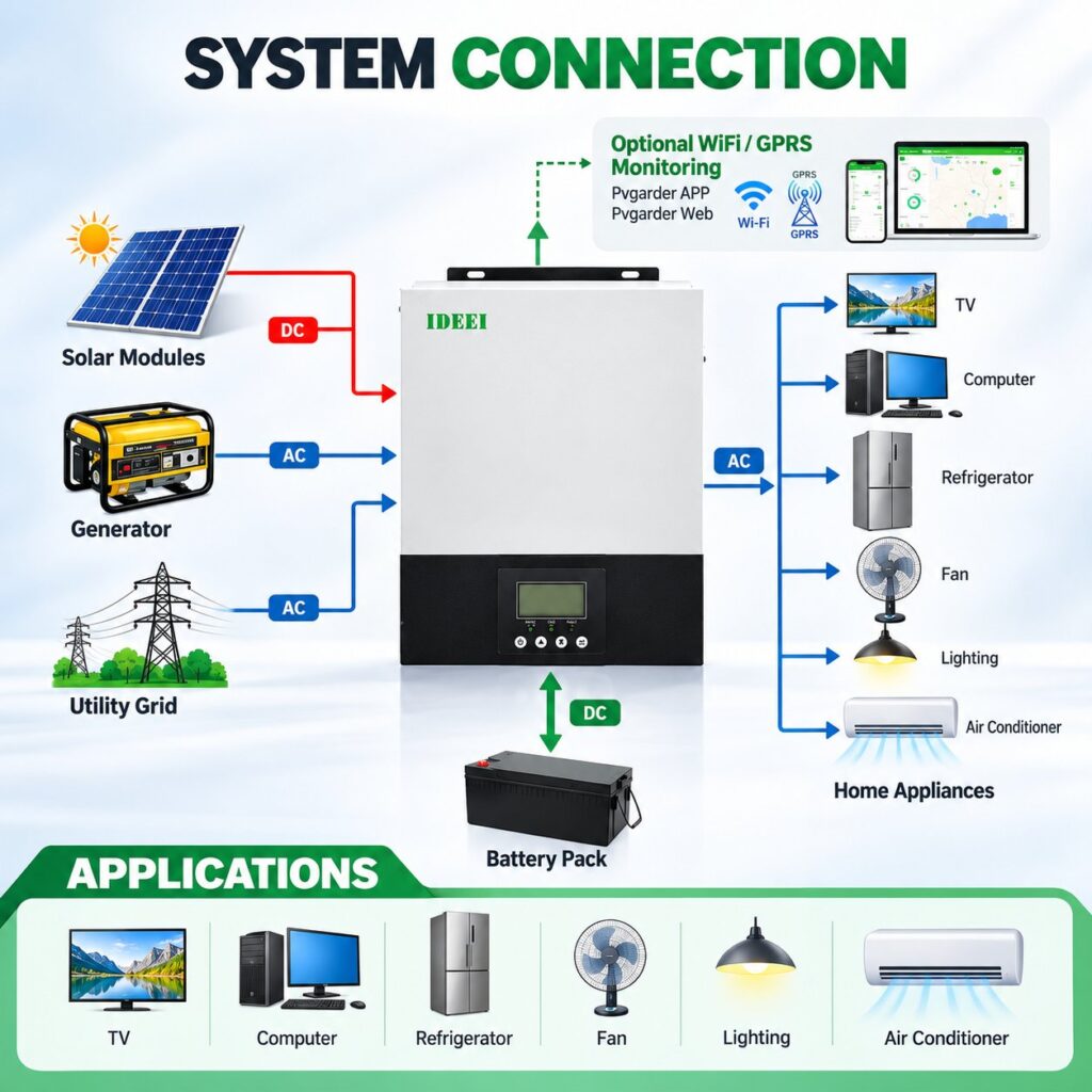 Inversor Solar Off-Grid QB15 e QB30 1.5-3kW 24V view 5