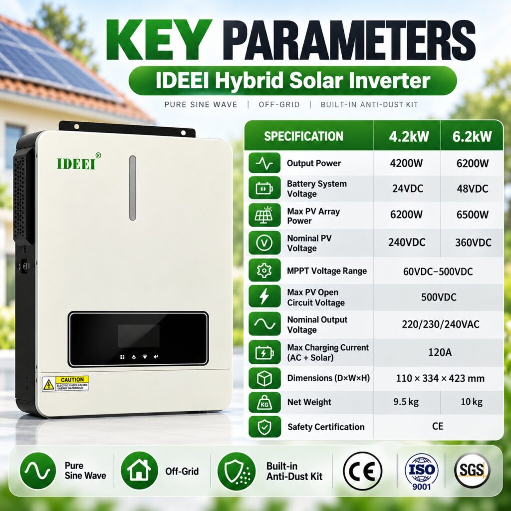 Inversor Solar Híbrido QB42 e QB62 4.2-6.2kW 24V/48V view 2