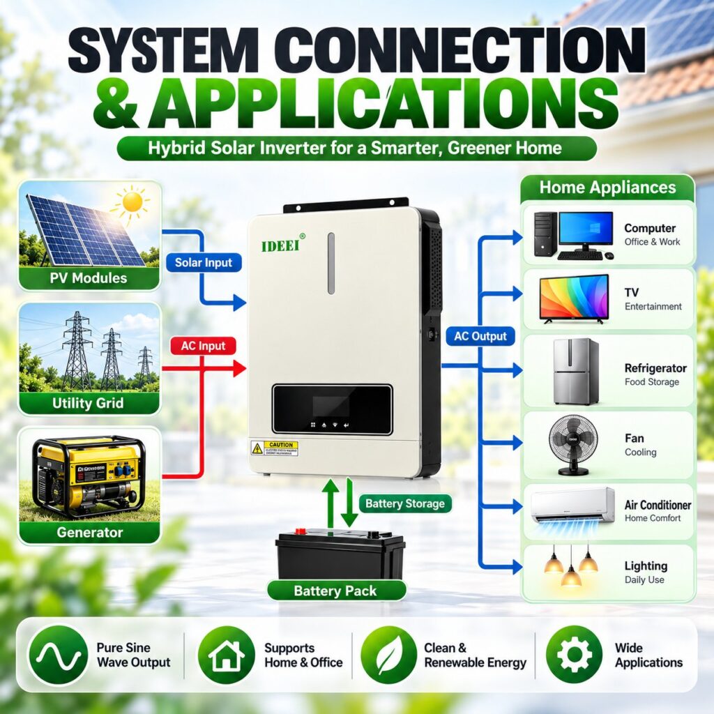 Inversor Solar Híbrido QB42 e QB62 4.2-6.2kW 24V/48V view 4