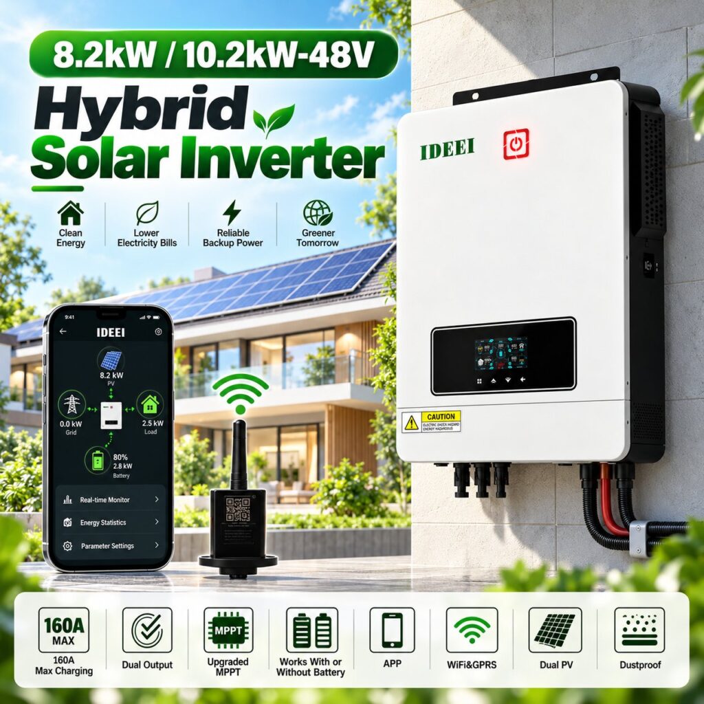 Inversor Solar Híbrido QB82 y QB102 8.2-10.2kW 48V