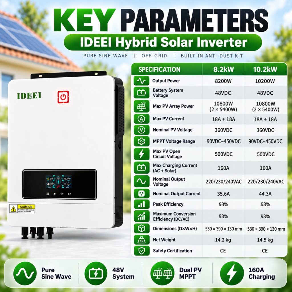 Inversor Solar Híbrido QB82 y QB102 8.2-10.2kW 48V view 3