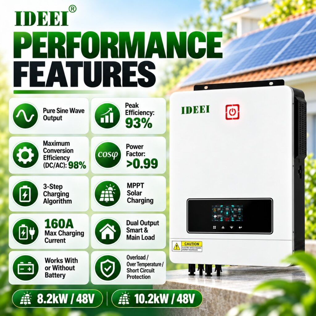 Inversor Solar Híbrido QB82 y QB102 8.2-10.2kW 48V view 4