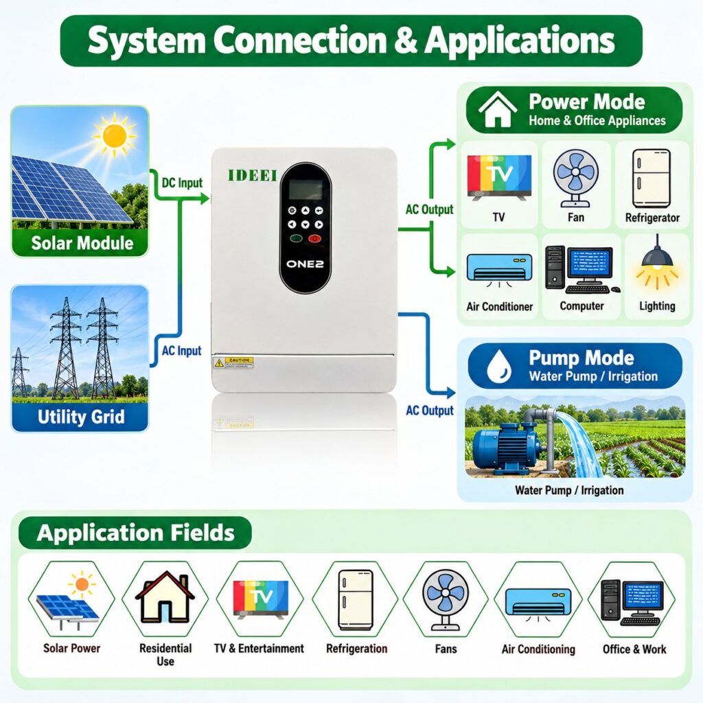 IDEEI QB-Hi 2 Inversor solar off-grid 4-11kW IGBT view 5